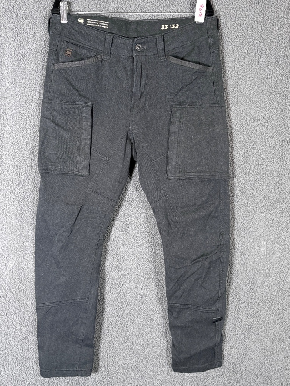 G-Star Raw Zip Pocket 3D Skinny Cargo Pants - Men's Size 33*32(Fit 33*31) - Gray